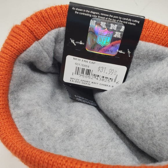 NEW 2021 NFL NEW ERA ON FIELD SIDELINE POM BEANIE - Chicago Bears - Picture 3 of 4